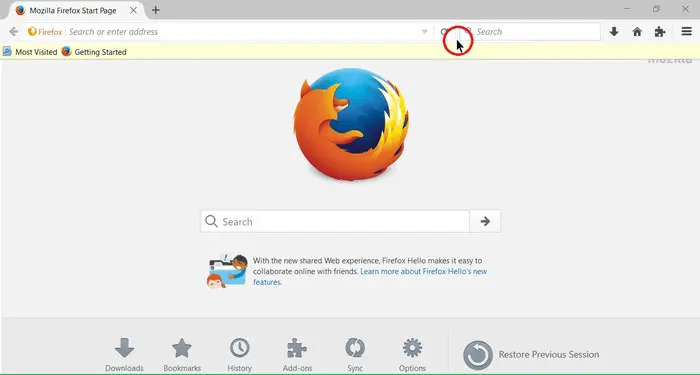 Firefox bookmarkdropdown
